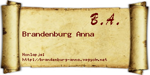 Brandenburg Anna névjegykártya